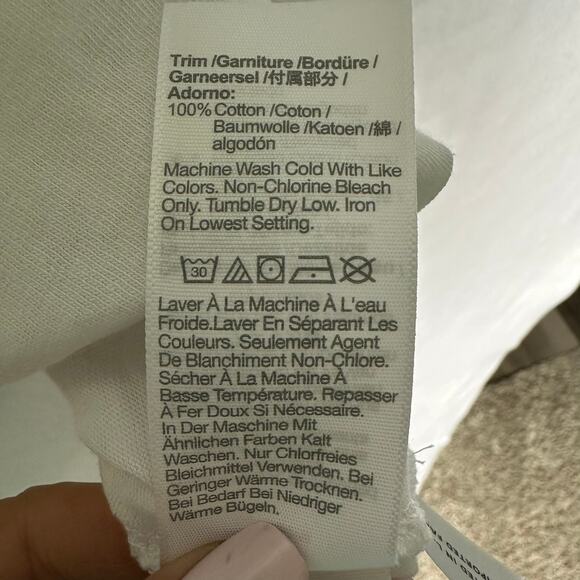 NWT Madewell White Premium Standard 01 The Shrunken Tee – Size XXS - Picture 10 of 13